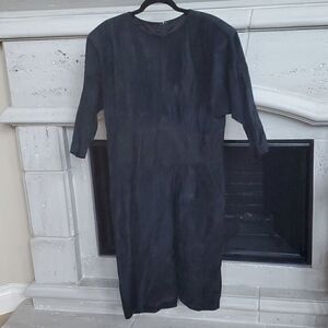 ‎VINTAGE Black Suede Dress - Size Medium